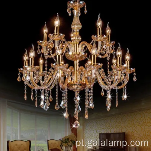 Lustre de cristal de cabeceira transparente elegante